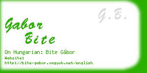 gabor bite business card